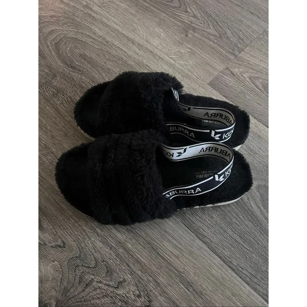 koolaburra by ugg Fuzz'n Il BOUTIQUE Faux-Fur Slippers Kids Size 2